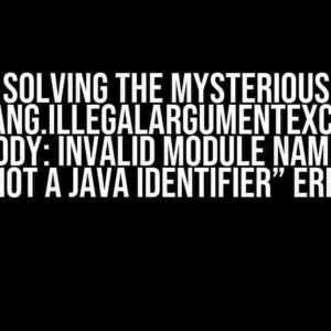 Solving the Mysterious “ava.lang.IllegalArgumentException: byte.buddy: Invalid module name: ‘'byte' is not a Java identifier” Error